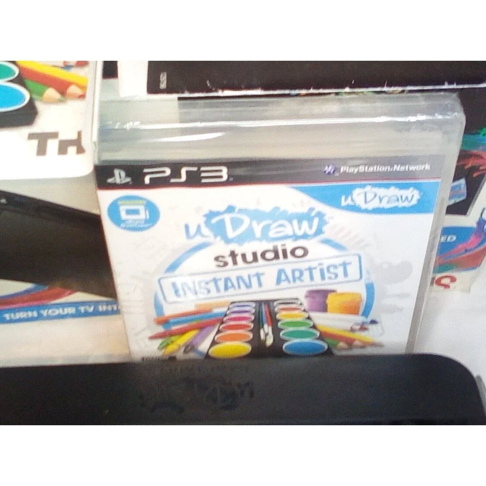 U Draw Playstation 3 ps3 black drawing game tablet and sealed disc